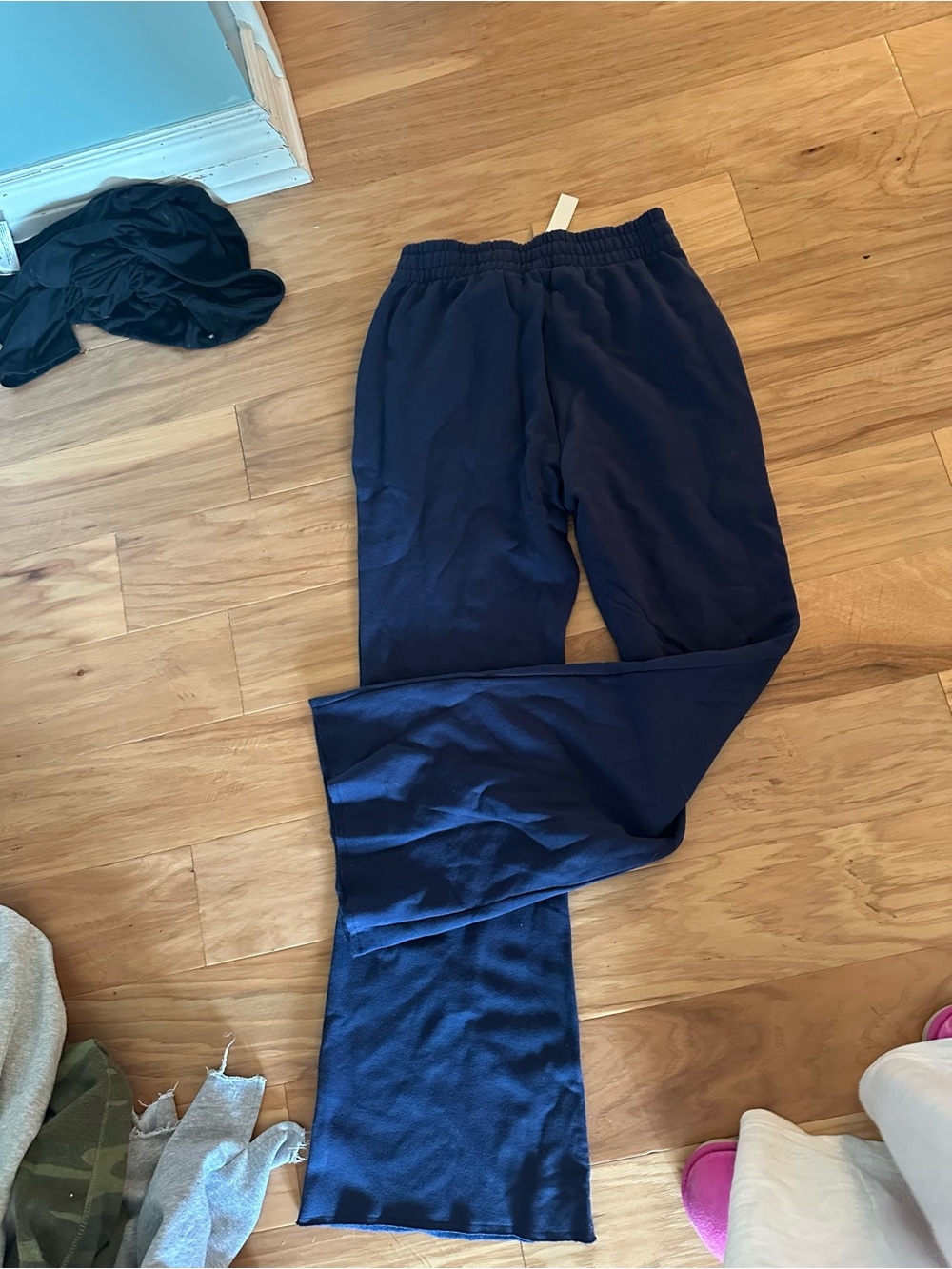 PINK Victoria's Secret Navy blue Ivy fleece high waist Sweatpants nwt m - Picture 5 of 5
